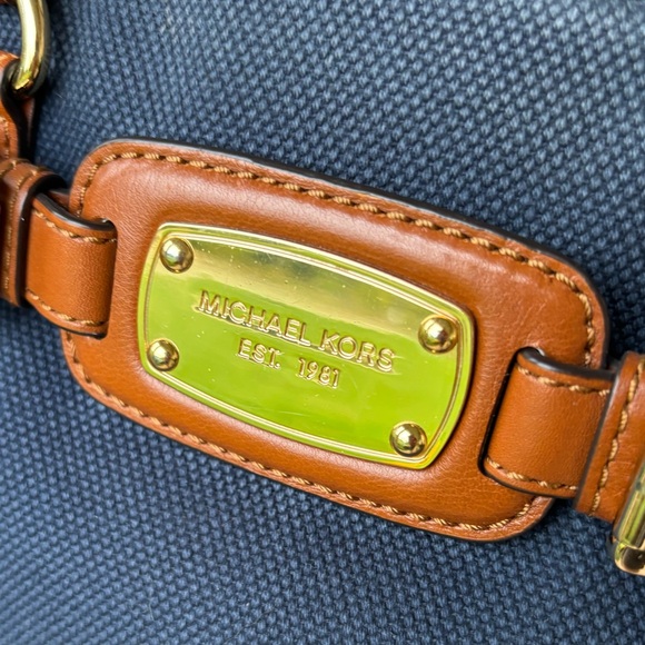 Michael Kors Hamilton Canvas Satchel - Picture 2 of 9